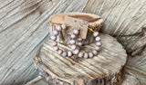 Barnwood Beaded Hoops