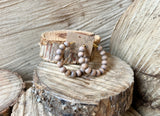 Barnwood Beaded Hoops