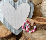 Perfectly Pink Beaded Hoops