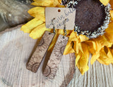 Sunflower Wood Dangles