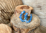 Ocean Waves Beaded Hoops