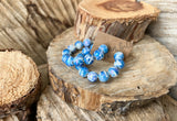 Ocean Waves Beaded Hoops