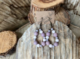 Mauve - Matte Glass Bead Dangles
