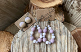Mauve - Matte Glass Bead Dangles