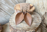 Rusty Brown Leather Petals - Pinched