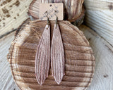 Rose Gold Western Feather Earrings