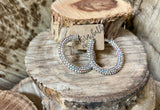 "On the Rocks" Rhinestone Hoops