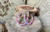 "Confetti Cake" Rhinestone Hoops