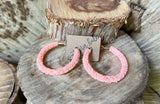 "Just Peachy" Rhinestone Hoops