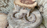 "Champagne" Rhinestone Hoops
