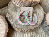 "Spring has Sprung" Glitter Hoops