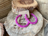 "Dragonfruit Dream" Glitter Hoops