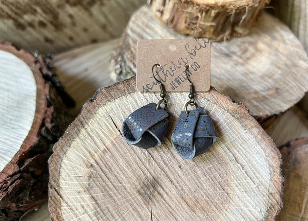 Mini Slate Steel Leather Knots