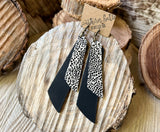 Dalmatian + Black Angled Leather Bars