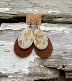 Double Teardrop - McCoy Teardrop + Metallic Gold Acid Washed Cowhide