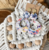 Wildflower Hoops With Gold Stud Dangles