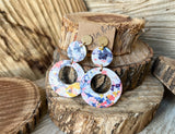 Wildflower Hoops With Gold Stud Dangles