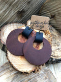 McCoy Leather Hoops with Black Leather Strap