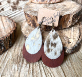 Double Teardrop - McCoy Teardrop + Metallic Gold Acid Washed Cowhide